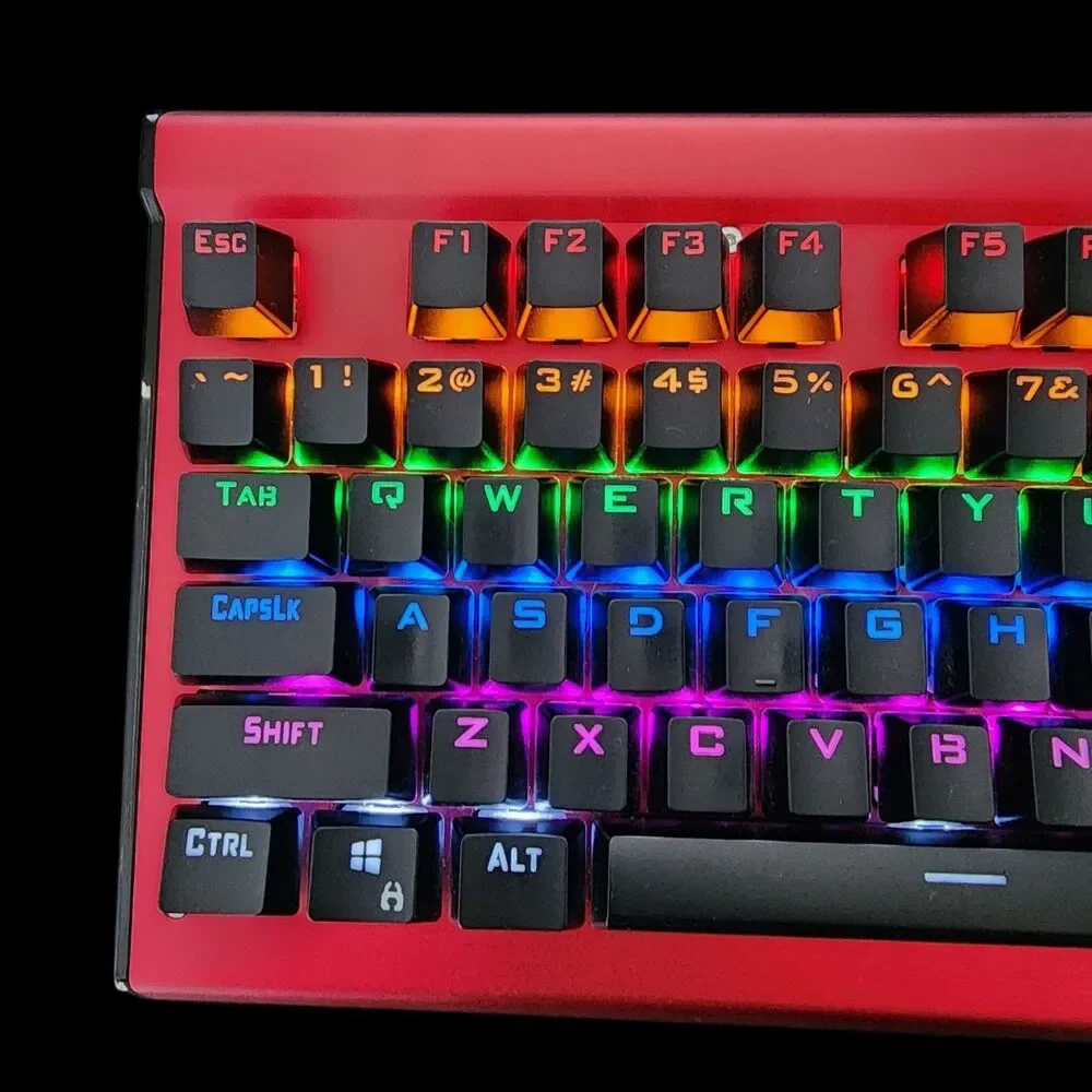 ​EasySMX SI-2029 Mechanical Gaming Keyboard RGB Backlit Red Aluminum Wired USB